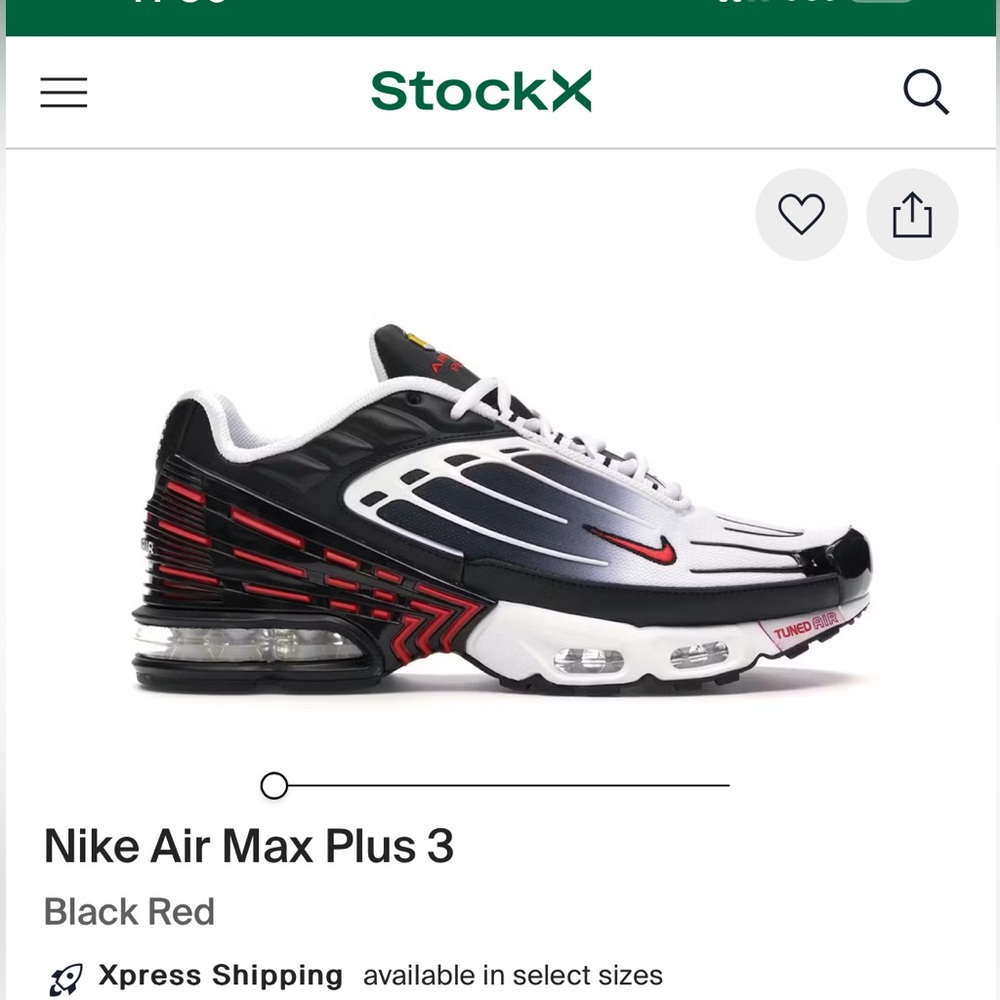 Nike Air Max Plus 3 Black Red Sneakers